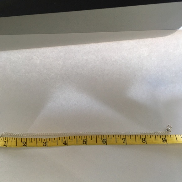 M initial necklace with heart and rhinestones - Picture 3 of 3